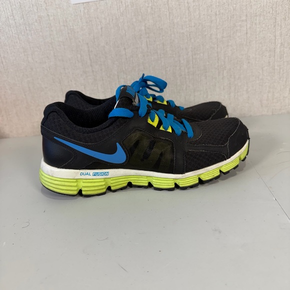 Nike Shoes - Nike Kids Black‎ and Neon Green Sneakers
